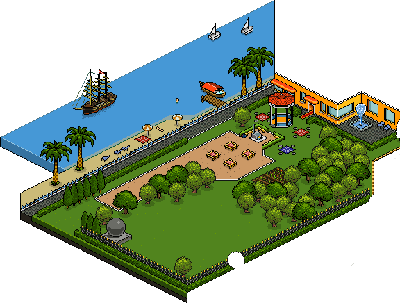 A playful pixel picnic scene